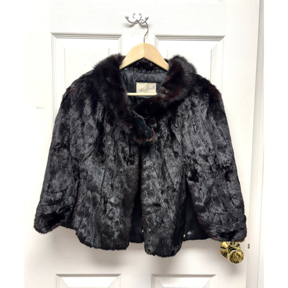 Mr Brett Faux Fur Capelet Vintage 60s Swing Tucson Furrier Spring Hook Size L